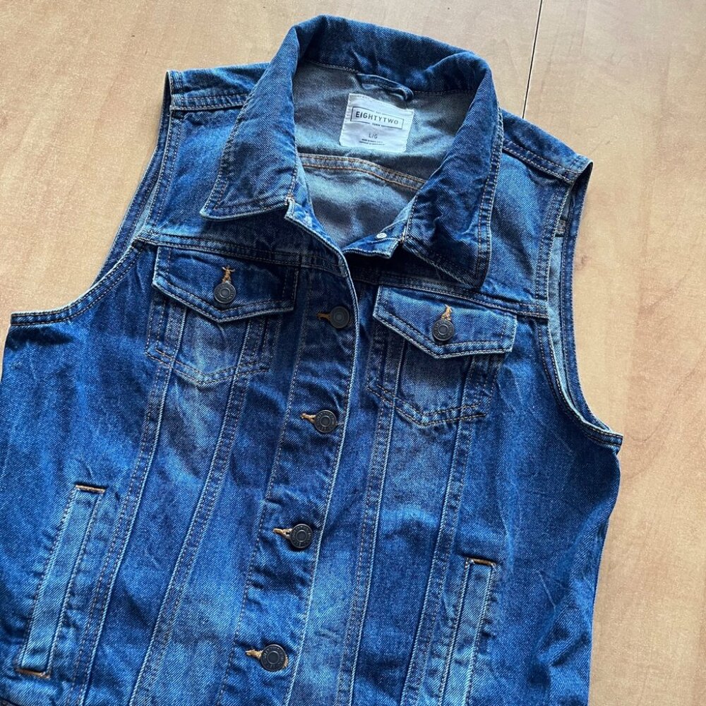 Ardene Blue Denim Vest - Picture 6 of 14
